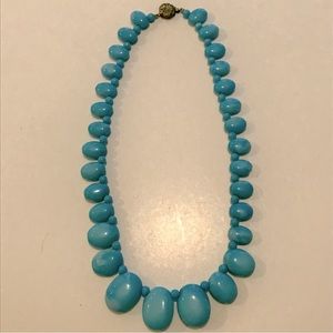 Vintage stone turquoise aqua blue color